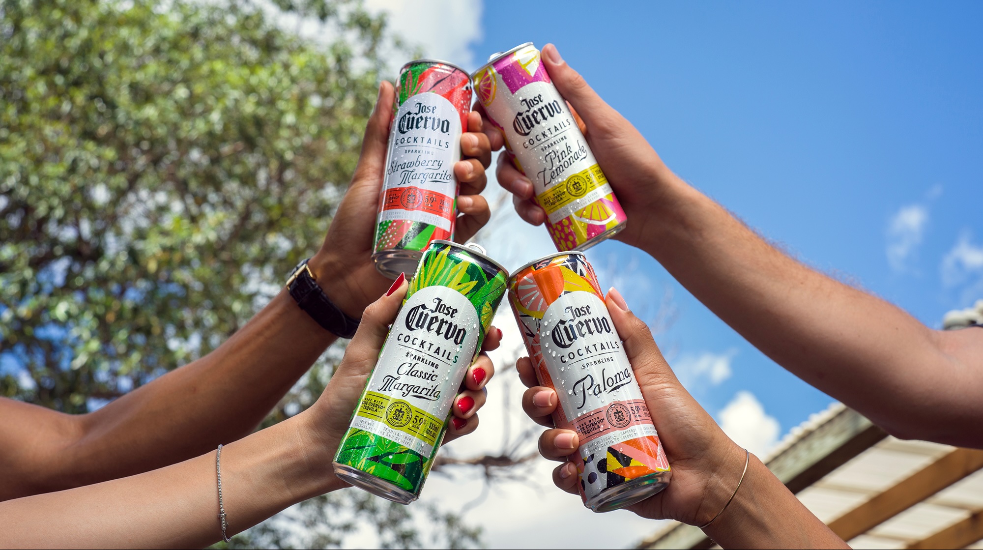 Cuervo Canned Cocktails in Classic Margarita, Strawberry Margarita, Paloma, and Pink Lemonade